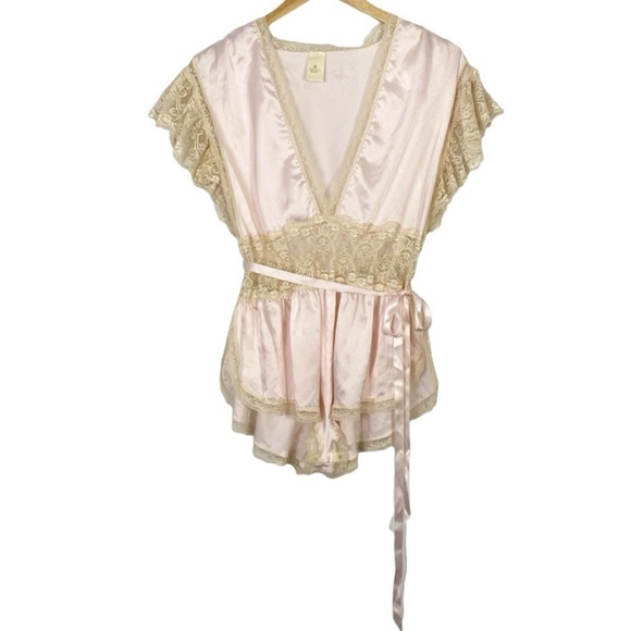 VICTORIA'S SECRET Vintage Gold Label Satin Lace Romper Teddy - Picture 14 of 14